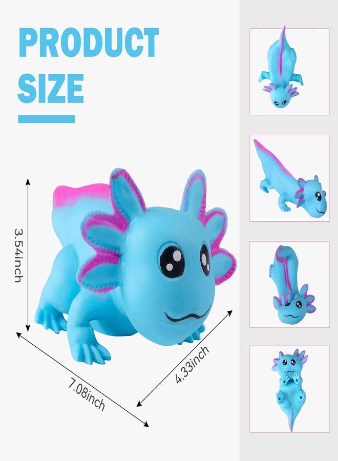 AiSiXin Axolotl Stress Balls for Adults and Kids (Blue), Squishy Toys, Cute Stress Relief Sensory Fidget Toys, Sand Filled Stretch Animal Squeeze Toys for Boys and Girls - Image 2